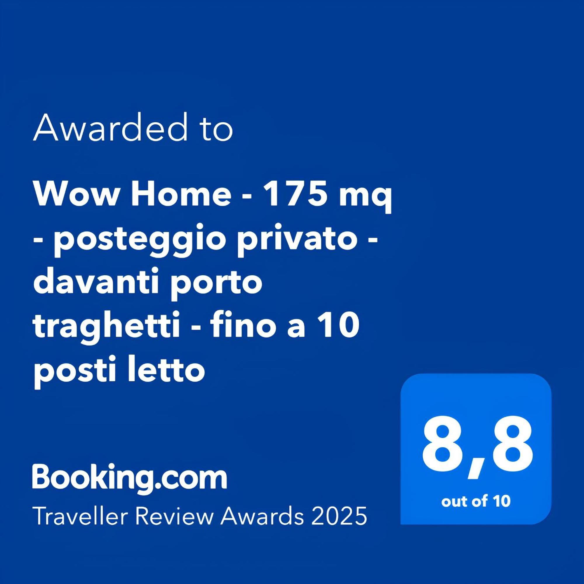 Appartement Wow - 175 Mq - Posteggio Privato - Davanti Porto Traghetti - Fino A 10 Posti Letto